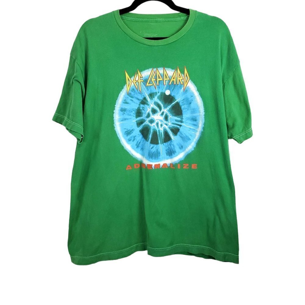 Def Leppard Adrenalize Green Graphic Band T Shirt